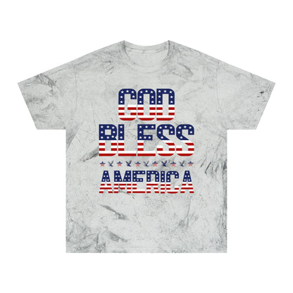 Premium USA Patriotic Color Blast T-Shirt (God Bless America)