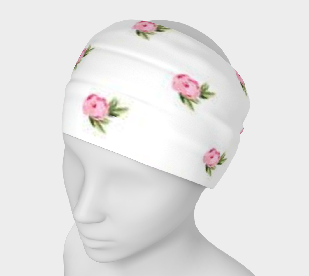 Floral Polka Dot Headband Made  in Canada