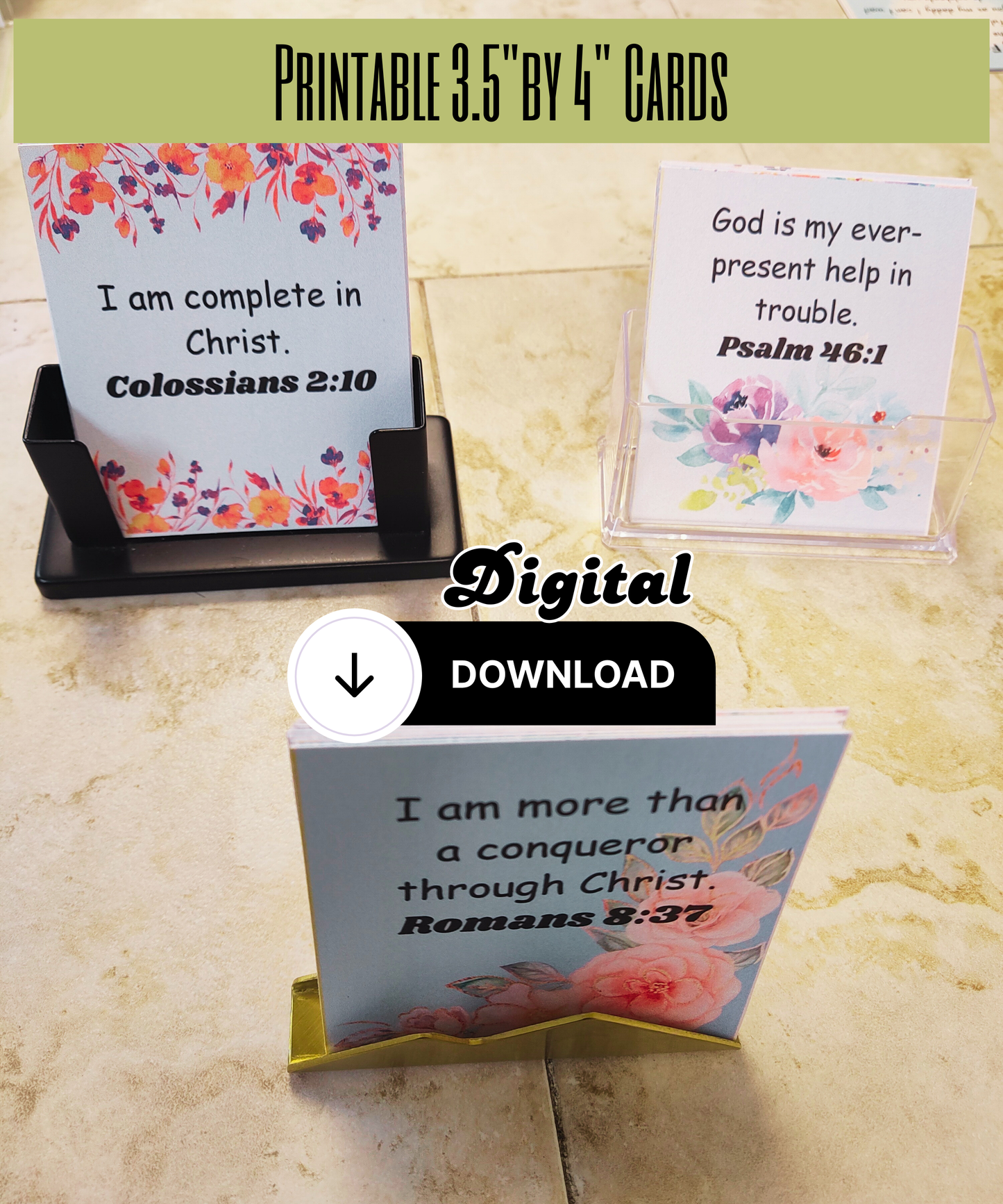 Bible Positive Affirmation Cards- Printable Downloads