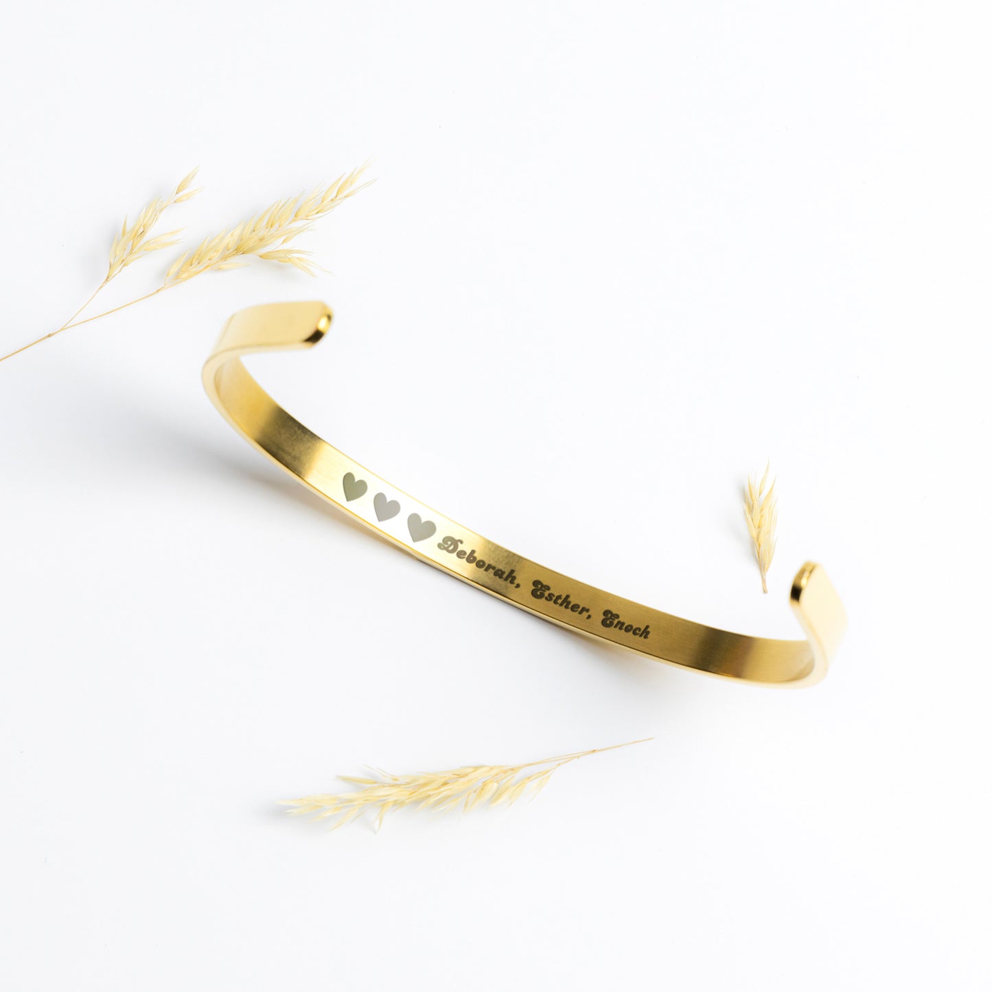 Personalized Stainless Steel Cuff Bracelet With Inspirational Hidden Message