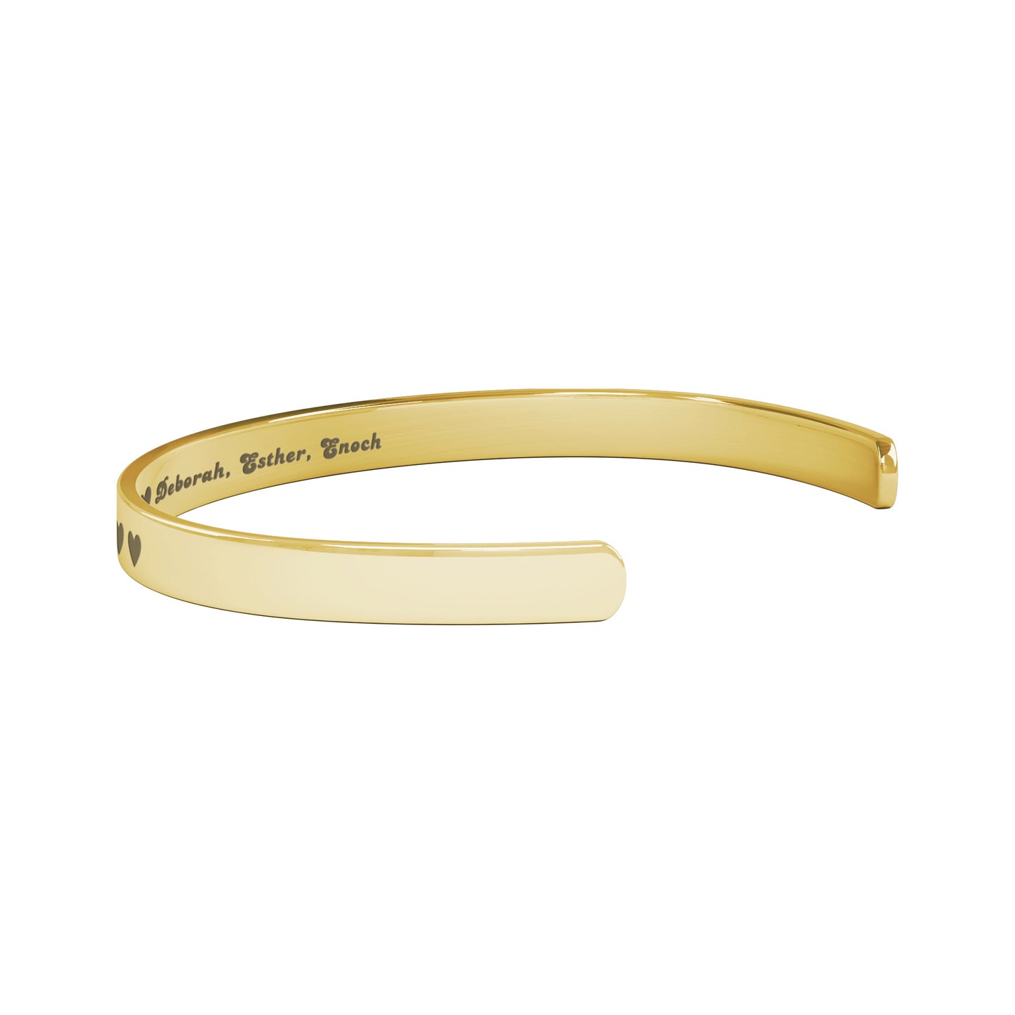 Personalized Stainless Steel Cuff Bracelet With Inspirational Hidden Message