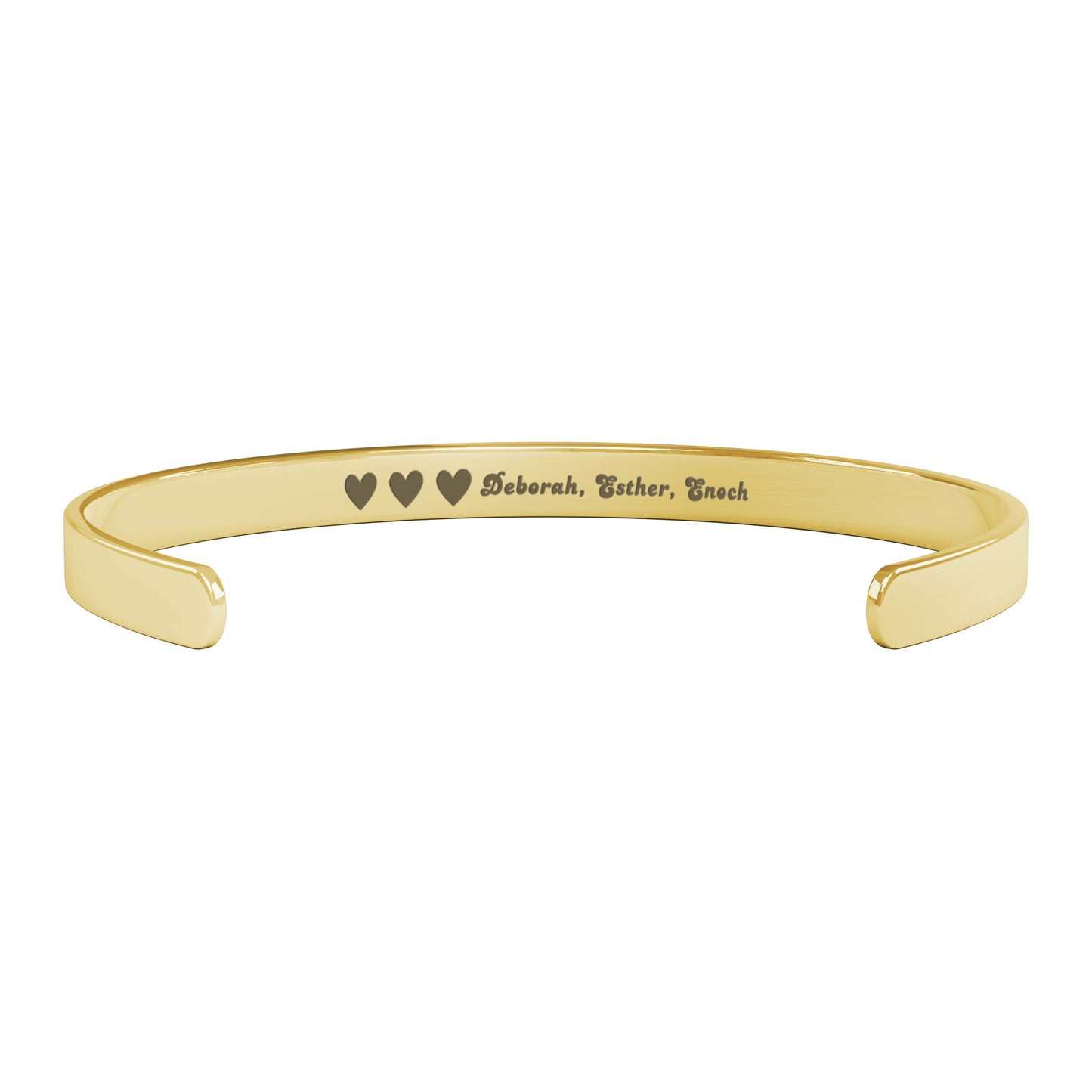 Personalized Stainless Steel Cuff Bracelet With Inspirational Hidden Message