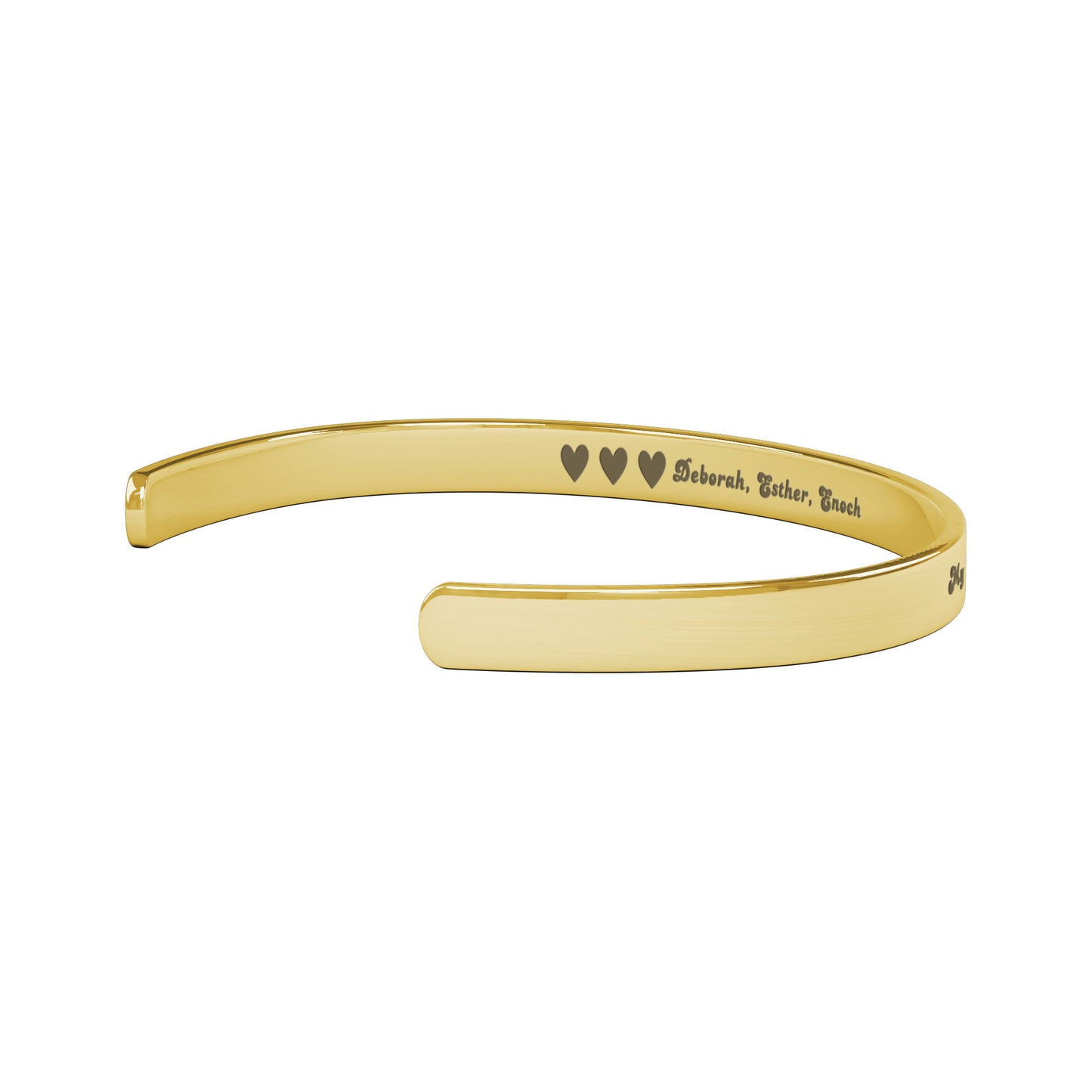 Personalized Stainless Steel Cuff Bracelet With Inspirational Hidden Message