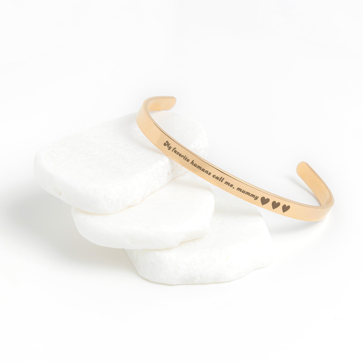 Personalized Stainless Steel Cuff Bracelet With Inspirational Hidden Message