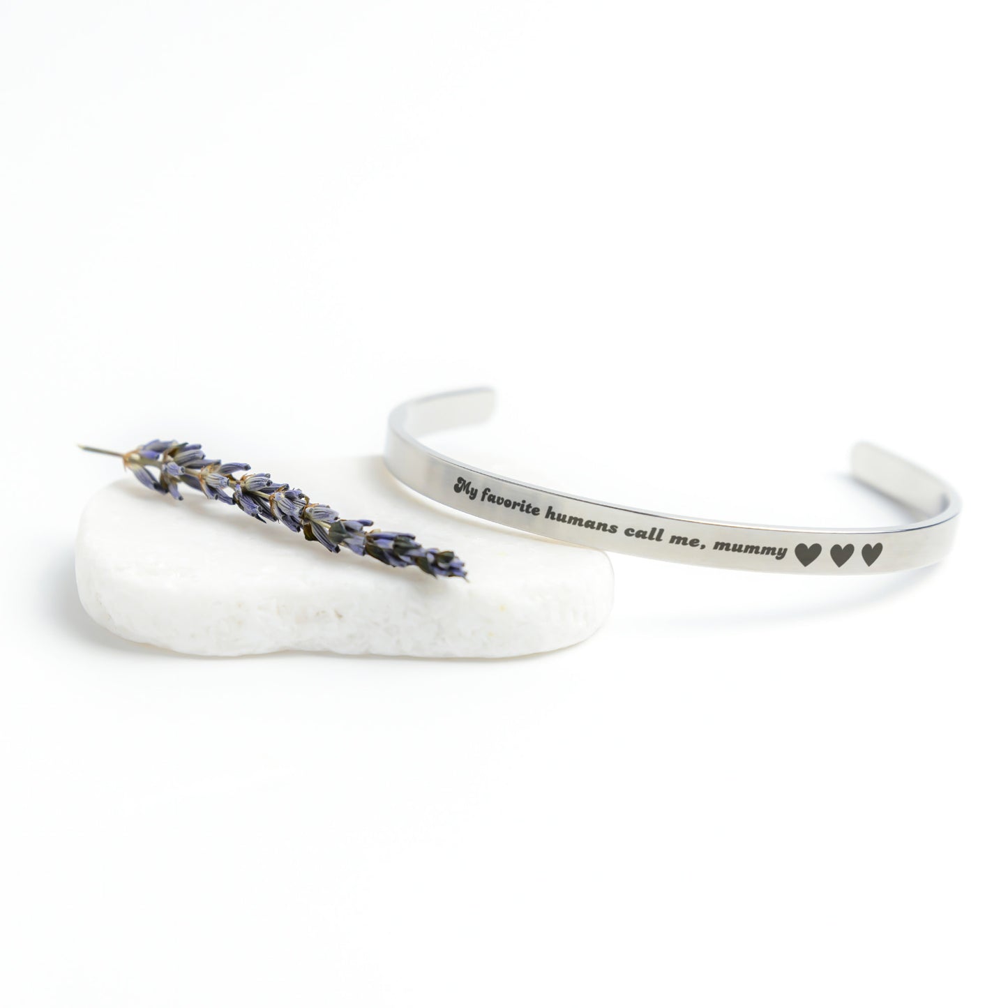 Personalized Stainless Steel Cuff Bracelet With Inspirational Hidden Message