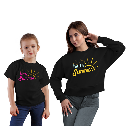 Custom Summer T Shirt For Moms, Daughters, Dads, Sons. Family Vacation Shirt. Hello Summer Premium Tee