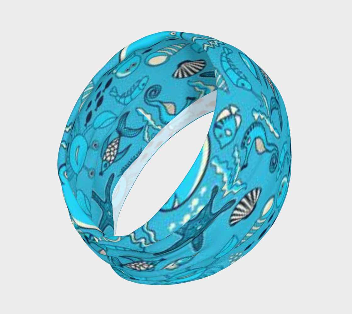 Custom Ocean Blue Headband- Made in Canada