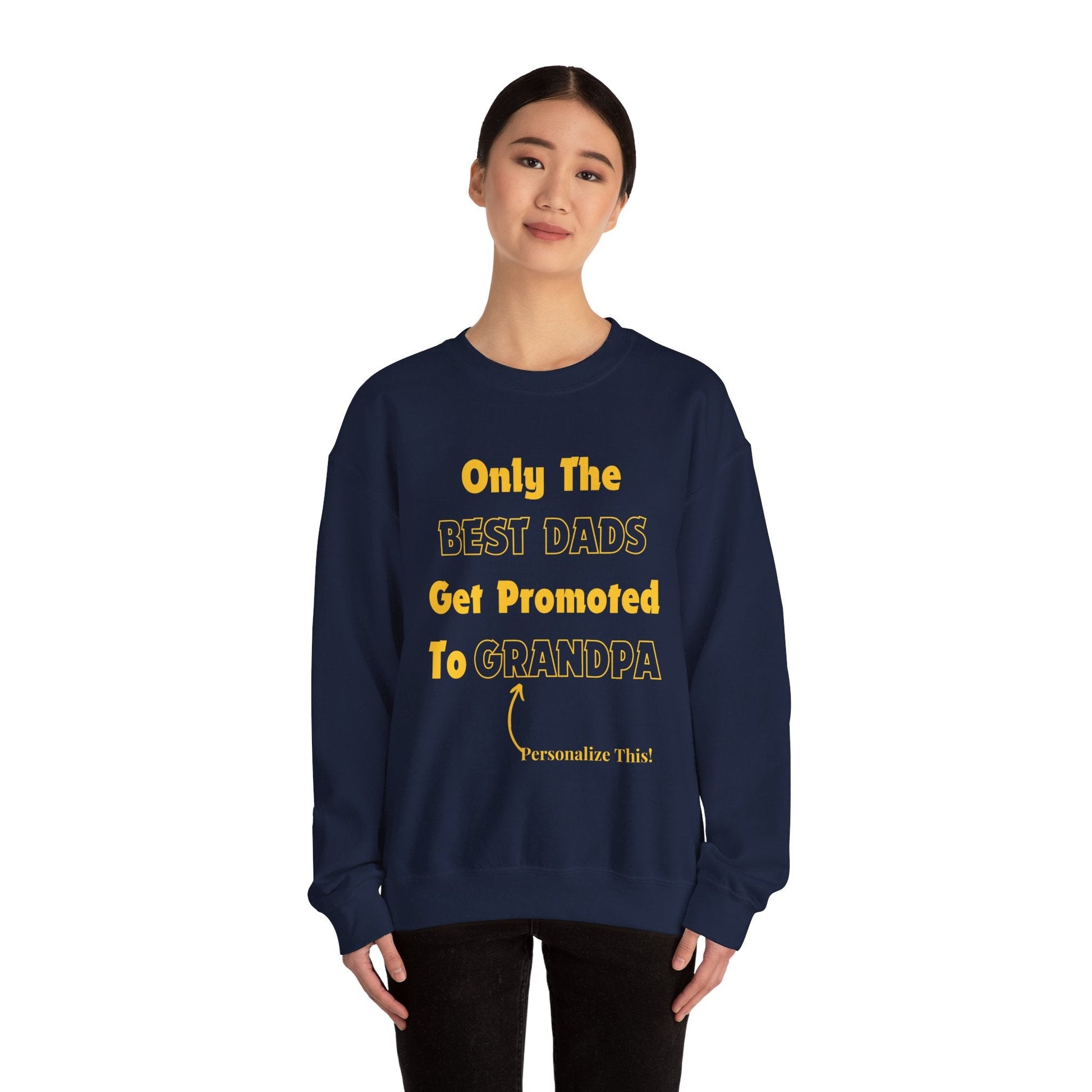 Best Dad Promoted To Grandpa Personalized Sweatshirt - reallyposhgifts