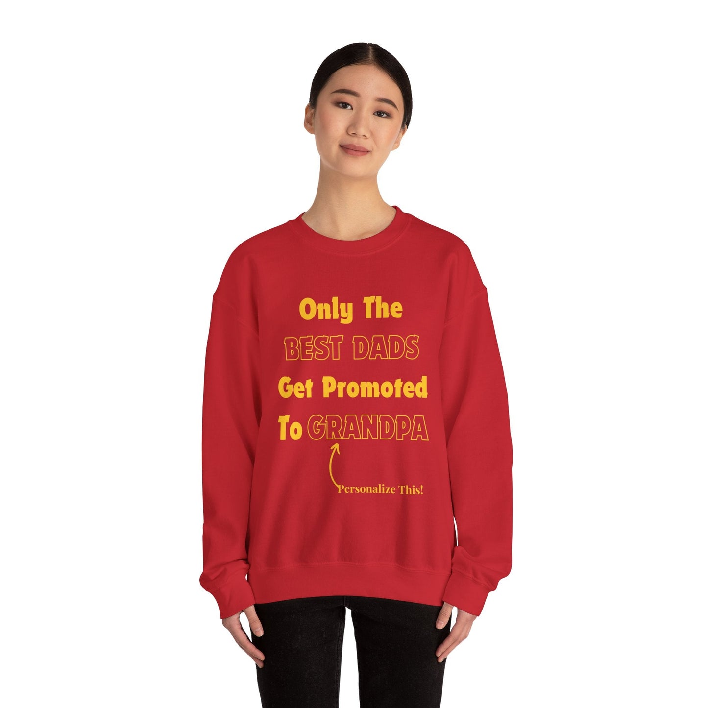 Best Dad Promoted To Grandpa Personalized Sweatshirt - reallyposhgifts