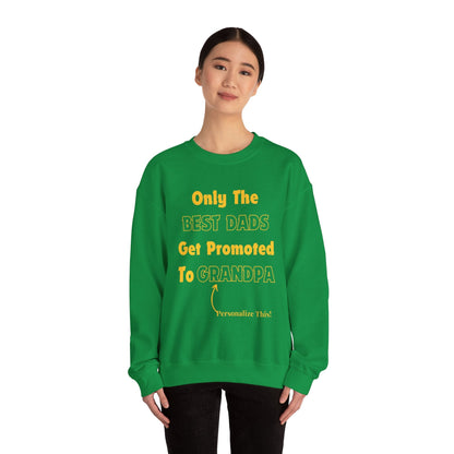 Best Dad Promoted To Grandpa Personalized Sweatshirt - reallyposhgifts