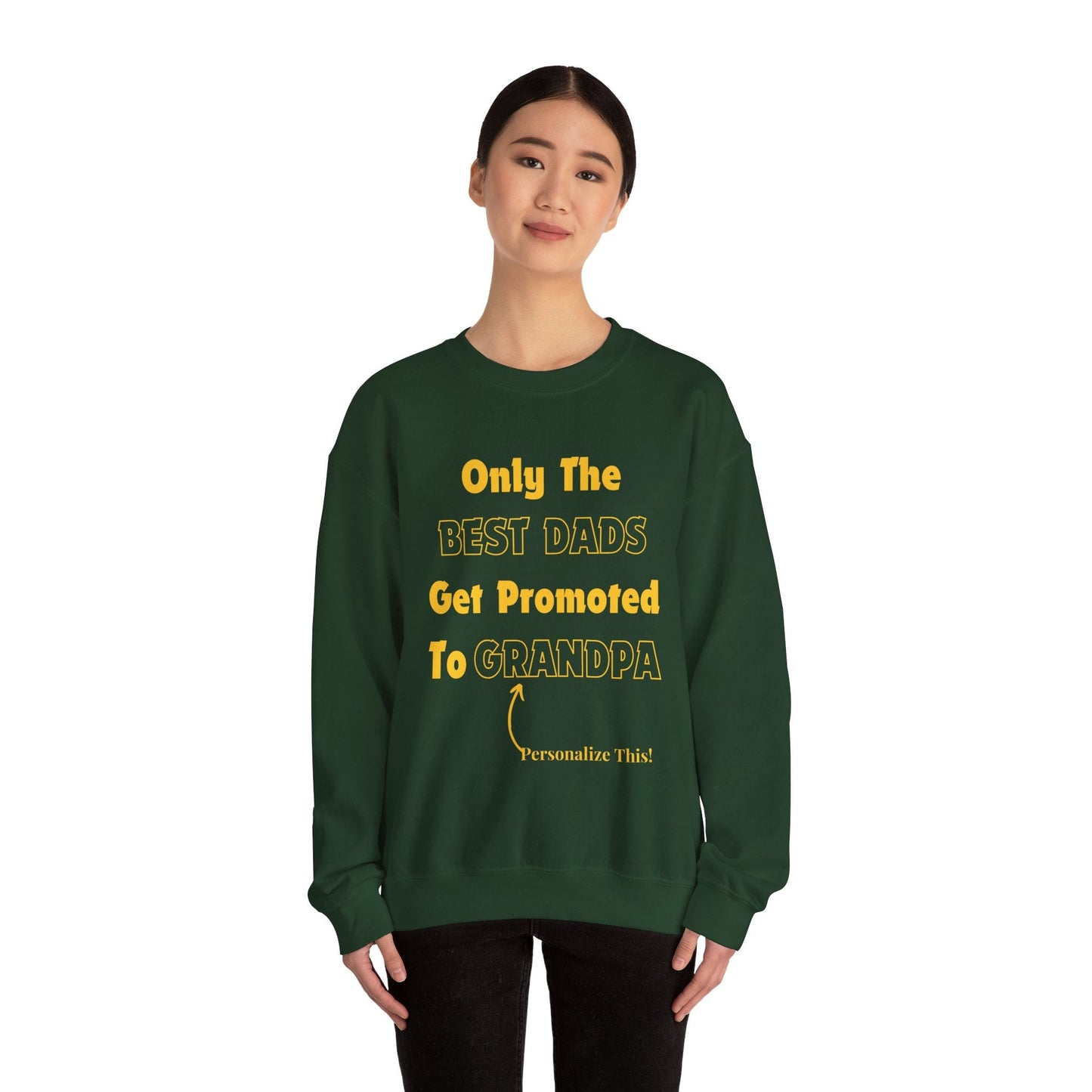 Best Dad Promoted To Grandpa Personalized Sweatshirt - reallyposhgifts