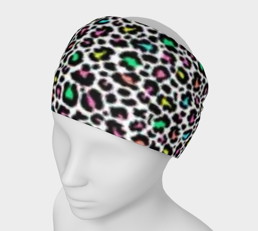 Custom Multicolor Leopard Headband- Made In Canada