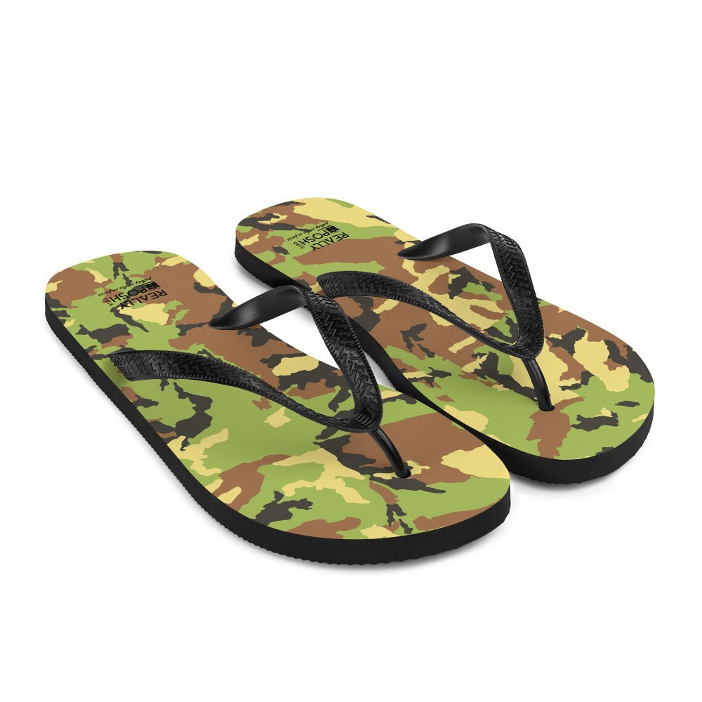 Camouflage Fabric - Lined Flip - Flops for Summer Beaches and Swimming Pools - reallyposhgifts