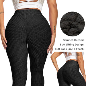 Women Leggings Bubble Textured Leggings Pants