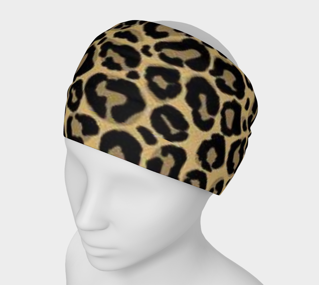 Dark Leopard Headband- Made In Canada