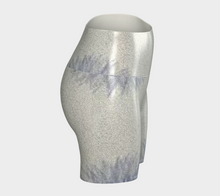 Load image into Gallery viewer, Custom Handsewn Glitter Sport and Fitness Shorts for Women,  Teen Girls, and Moms-Blue Sunflower Pattern, Made In Canada
