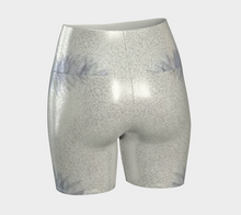 Load image into Gallery viewer, Custom Handsewn Glitter Sport and Fitness Shorts for Women,  Teen Girls, and Moms-Blue Sunflower Pattern, Made In Canada
