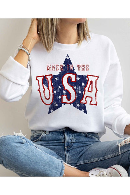 MADE IN USA GRAPHIC PLUS SIZE SWEATSHIRT