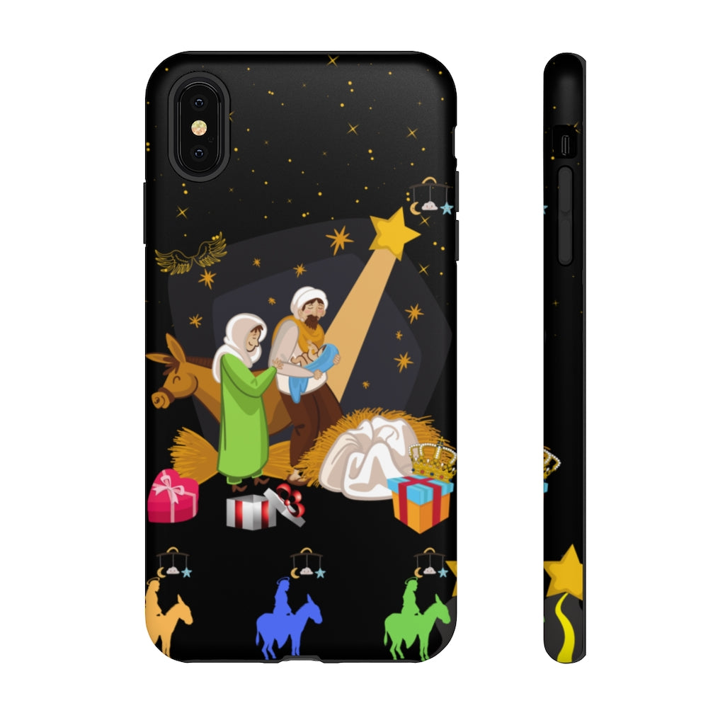Custom Tough Cases for I Phone and Samsung. Nativity Scene Christmas Phone Back Cover. Holiday Gift for Men, Women and Children. Holy Family Design Phone Case. Christian Art i Phone Cases Gifts for All.