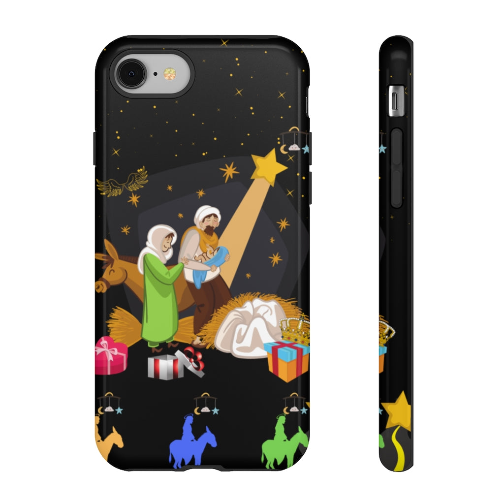 Custom Tough Cases for I Phone and Samsung. Nativity Scene Christmas Phone Back Cover. Holiday Gift for Men, Women and Children. Holy Family Design Phone Case. Christian Art i Phone Cases Gifts for All.