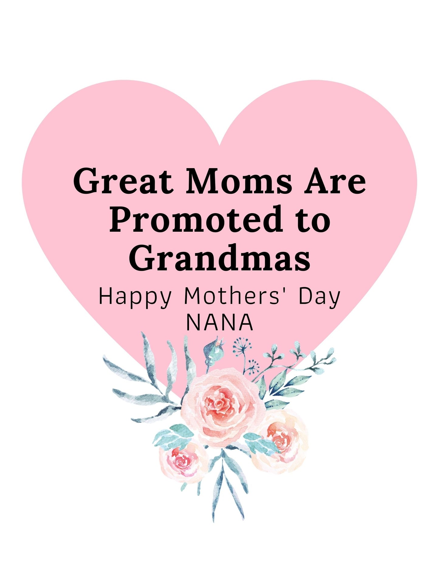 Digital Poster-Printable for Nana-Grandma, Happy Mothers Day