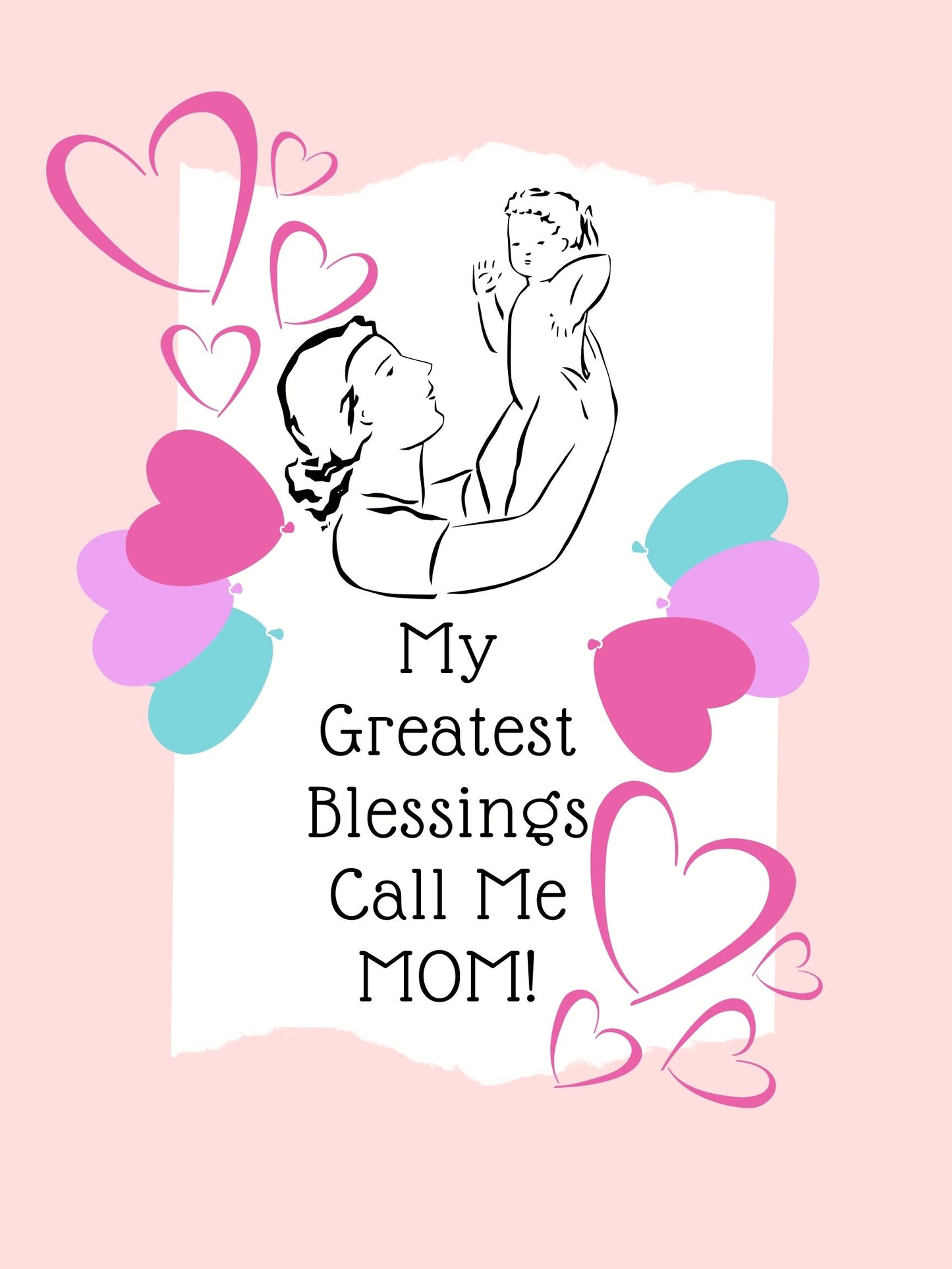 Digital Downloads-Poster for New Moms-Pink Background