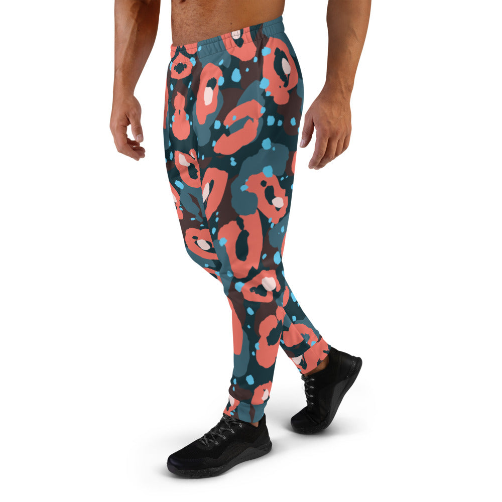 Custom Jogger for Men, Husband, Father, Significant Others. Colored Leopard Print Jogger for Men. Happy Fathers Day, Birthday, Anniversary Gifts for Him. Made in USA.