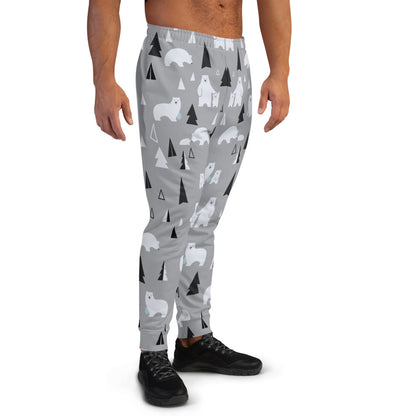 Custom Jogger for Men, Husband, Father, Significant Others. Polar Bear Animal Print Jogger for Men. Happy Fathers Day, Birthday, Anniversary Gifts for Him. Made in USA.