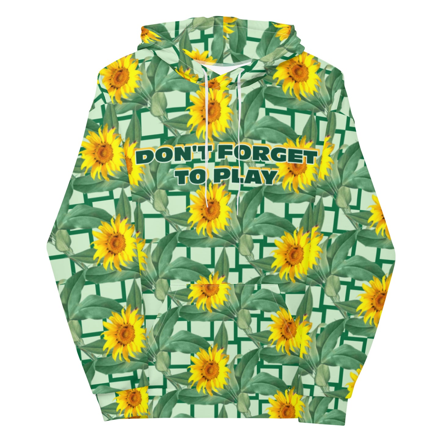 Custom Sunflower Unisex Hoodie. All Over Print Funny Graphic Hoodie