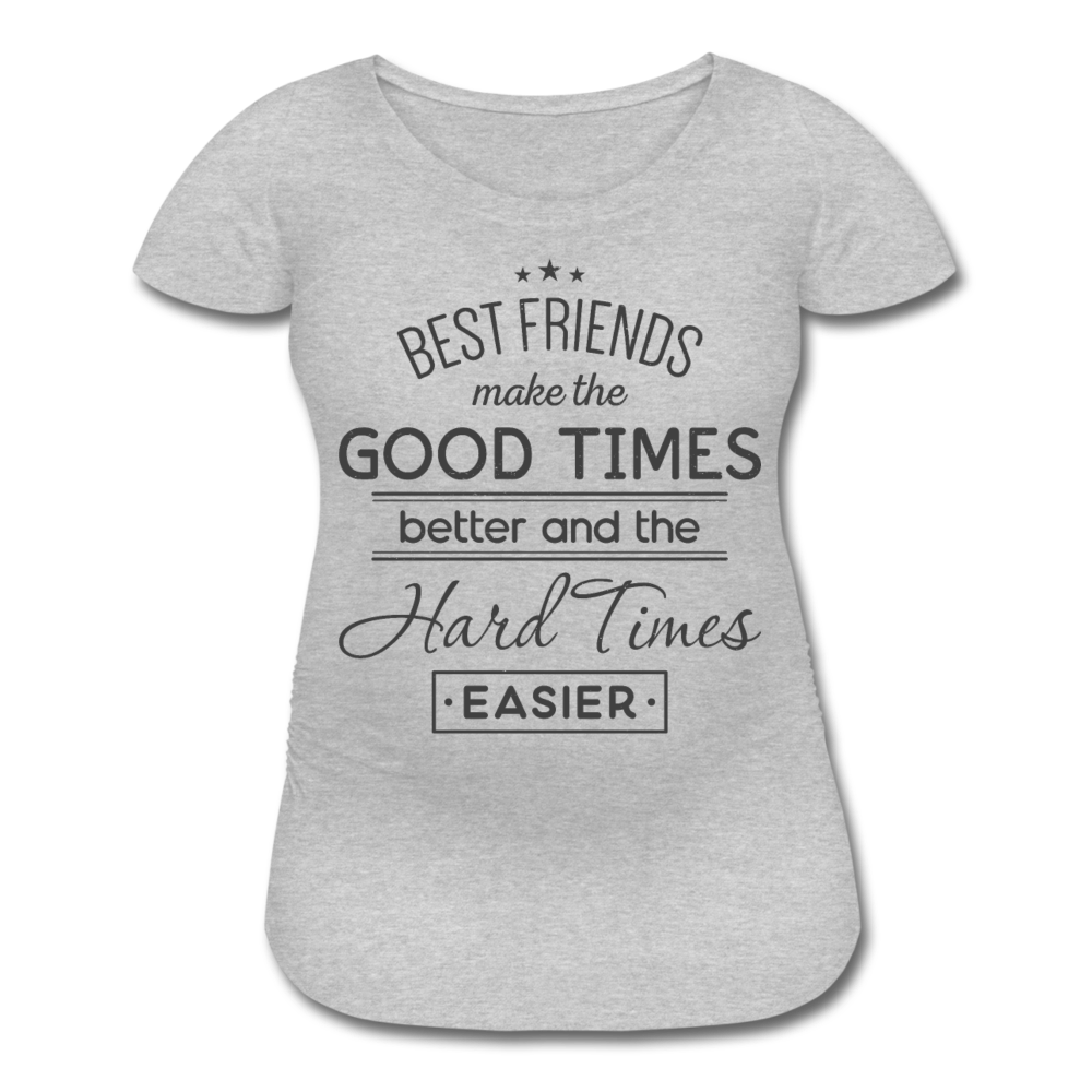 Custom Women’s Maternity T-Shirt- Best Friends... - heather gray