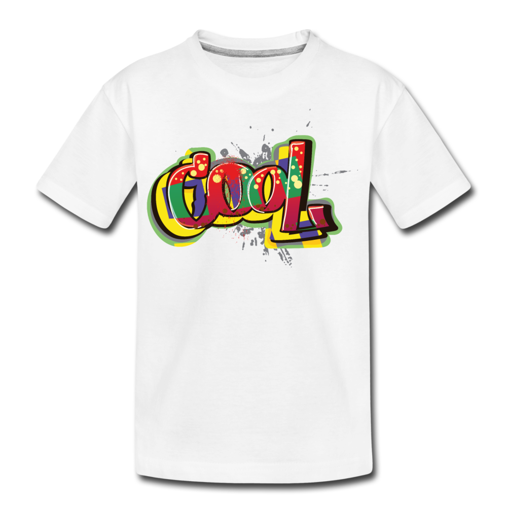 Premium Organic T-Shirt for Youths and Kids. Custom Cool Kid’s and Teen's T Shirt. - white