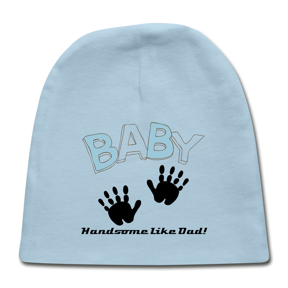 Personalized Baby Cap for Boys. DIY Customizable Baby Shower Gift for Boys. Sex Reveal gifts, Custom Cap - light blue