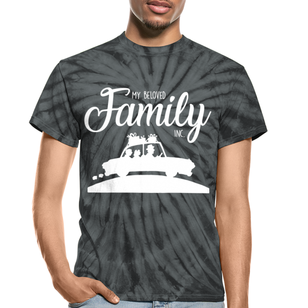 My Beloved Family Unisex Tie Dye T-Shirt. Fathers Day Gift for Dad. Happy Fathers Day Gift for Him. Gift for Men. Family Vacation  Trendy T Shirt - spider black