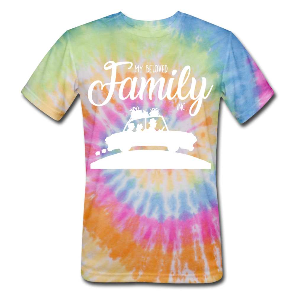 My Beloved Family Unisex Tie Dye T-Shirt. Fathers Day Gift for Dad. Happy Fathers Day Gift for Him. Gift for Men. Family Vacation  Trendy T Shirt - rainbow