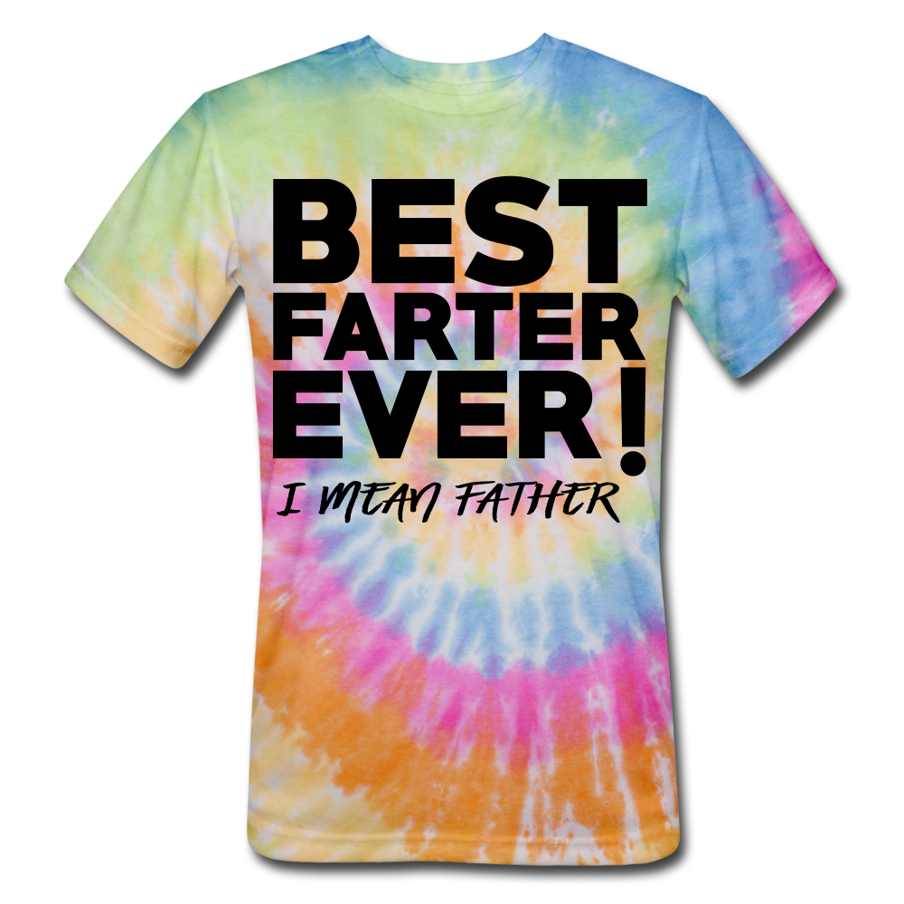 Personalization T Shirt. Funny Fathers Day Tie Dye T-Shirt. Unisex Fathers Day Shirt. Gift for Dad, Son, Grandpa, Grandson, Son-in-Law, Husband - rainbow