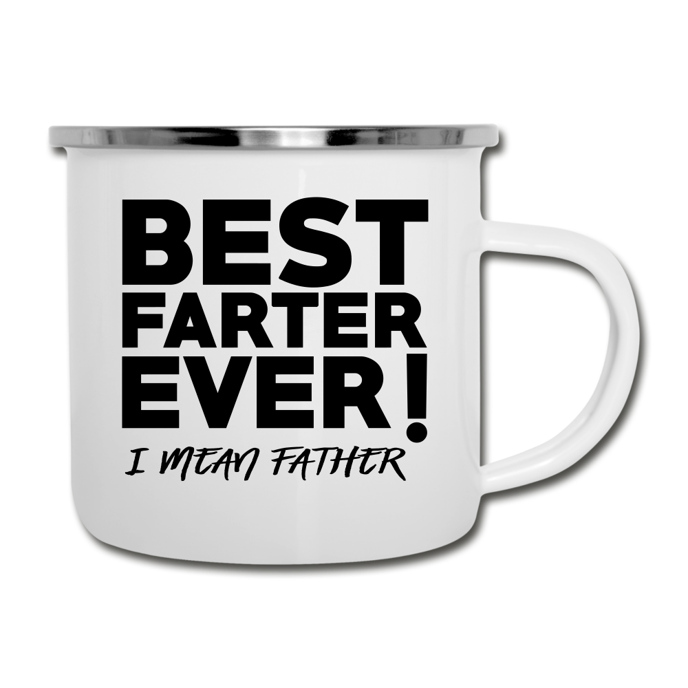 Personalized Funny Camper Mug for Dad. Hilarious Best Father Ever Drinkware. Fathers Day Gift for Daddy. Summer Camp Mug Gift for Men, - white