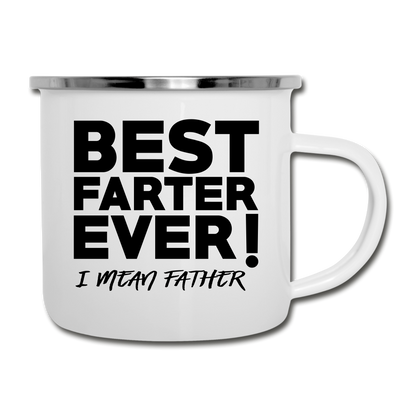 Personalized Funny Camper Mug for Dad. Hilarious Best Father Ever Drinkware. Fathers Day Gift for Daddy. Summer Camp Mug Gift for Men, - white