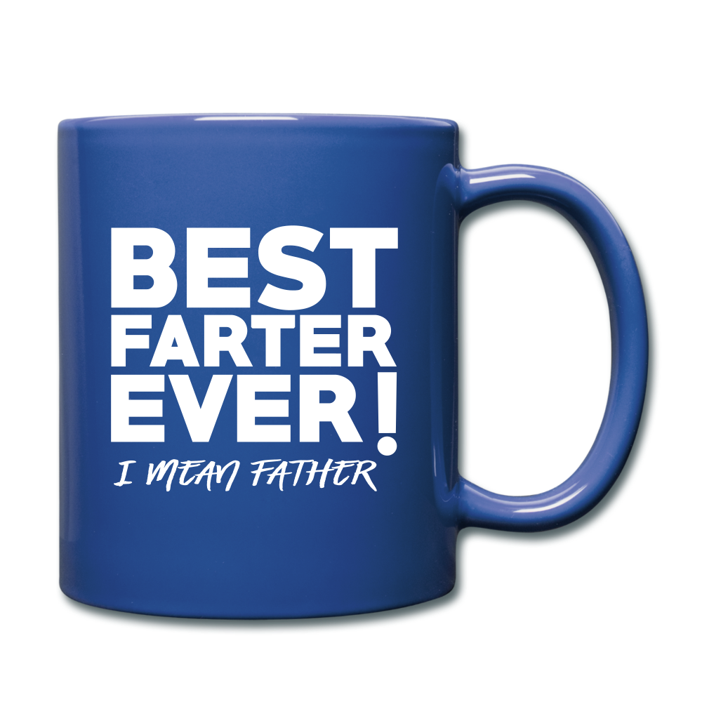 Custom Fathers Day Full Color Mug. Personalized Color Coffee Mug. - royal blue