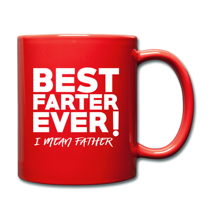 Custom Fathers Day Full Color Mug. Personalized Color Coffee Mug. - red
