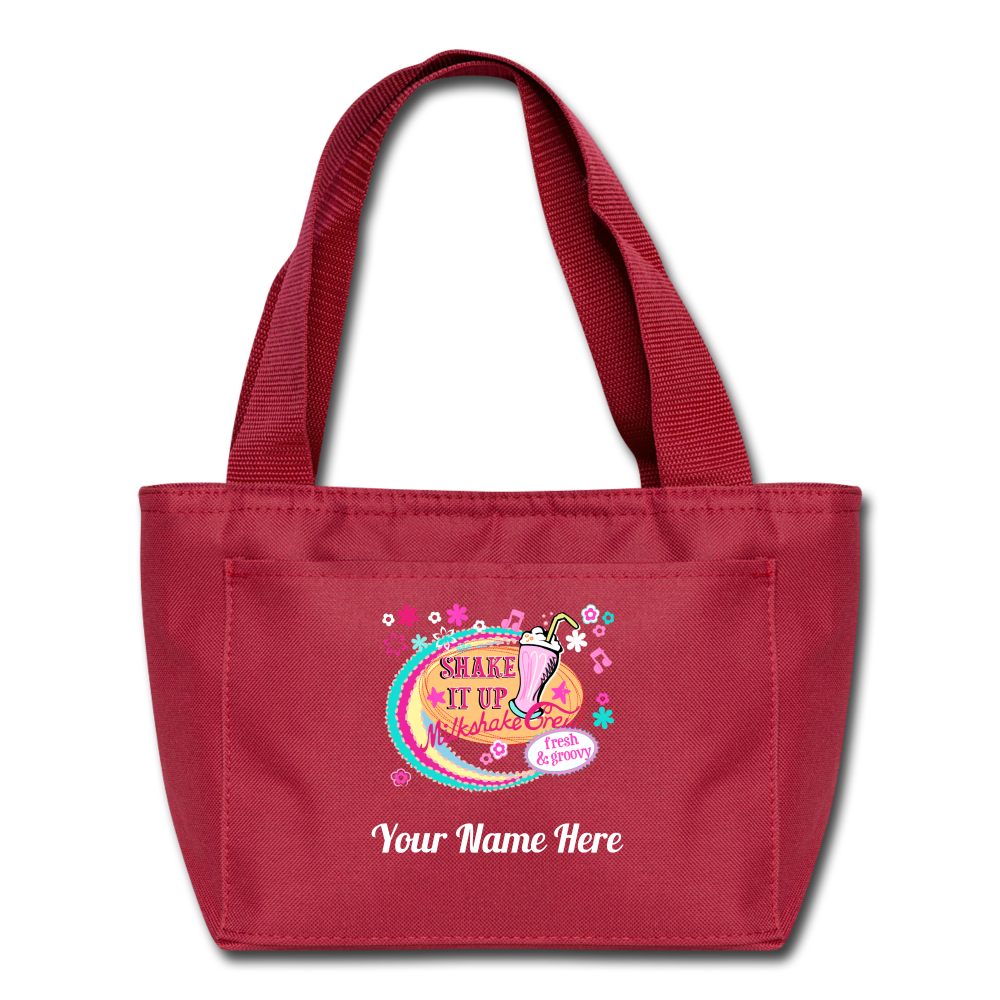 Personalized DIY Name Lunch Bag. Custom-Made Launch Bag. Back to School Lunch Bag. Gift Giving Launch Bag - red