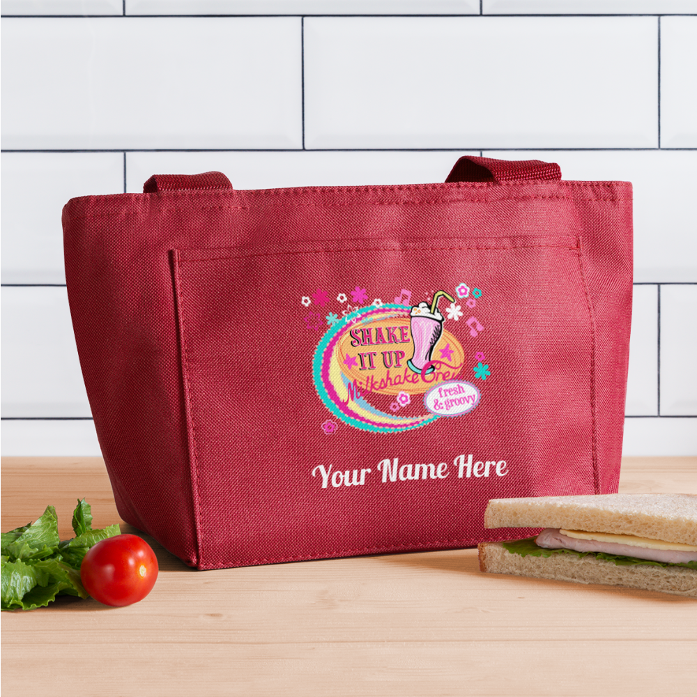 Personalized DIY Name Lunch Bag. Custom-Made Launch Bag. Back to School Lunch Bag. Gift Giving Launch Bag - red