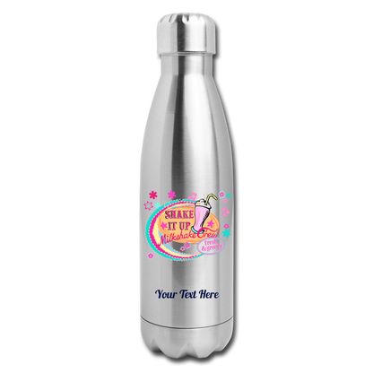 Insulated Stainless Steel Water Bottle - silver