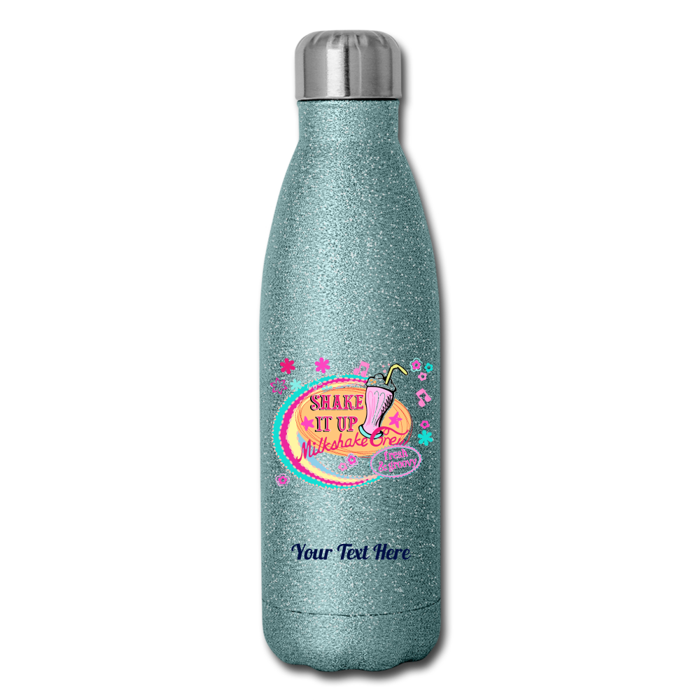 Insulated Stainless Steel Water Bottle - turquoise glitter