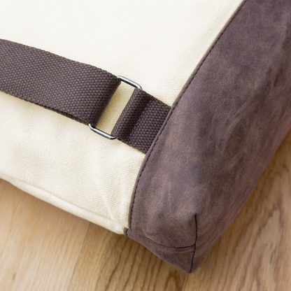 Funny Custom Canvas Backpack. Game Lovers Backpack. Back-to-School Backpack. Name personalized Backpack. Custom DIY Bag - ivory/brown