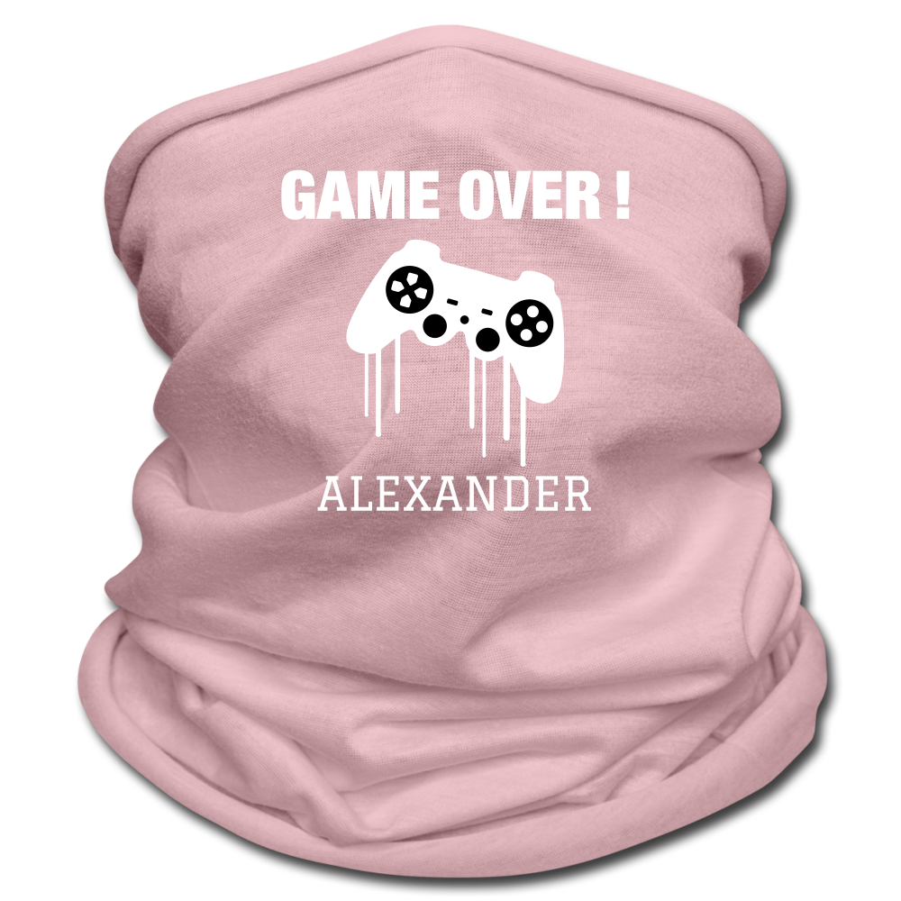 Funny Custom Neck Gaiter. Personalized Multifunctional Scarf. Fall and Winter Accessories. Name Neck Scarf. Customizable Wind Shield Scarf. - pink