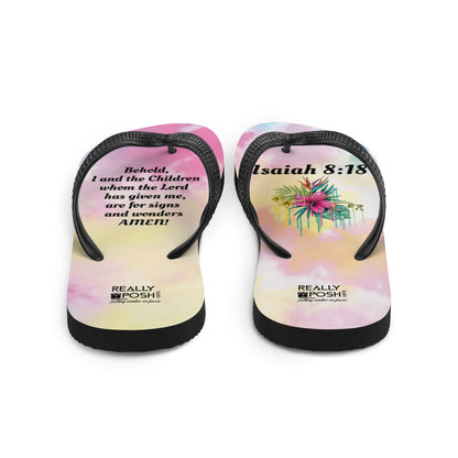 Christian Mom Fabric-Lined Flip-Flops for Summer Beaches and Swimming Pools