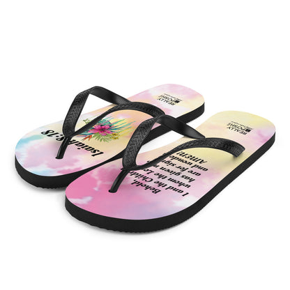Christian Mom Fabric-Lined Flip-Flops for Summer Beaches and Swimming Pools