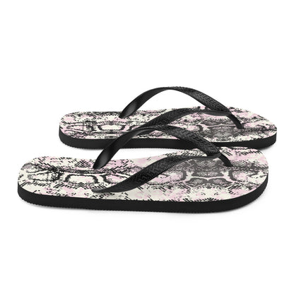 Snake Skin Print Flip-Flops. Custom Slipper for Men and Women. Luxe Fabric Lined Comfy Slippers. Flip Flop Gift for Mothers Day. Gifts for Her and Him.