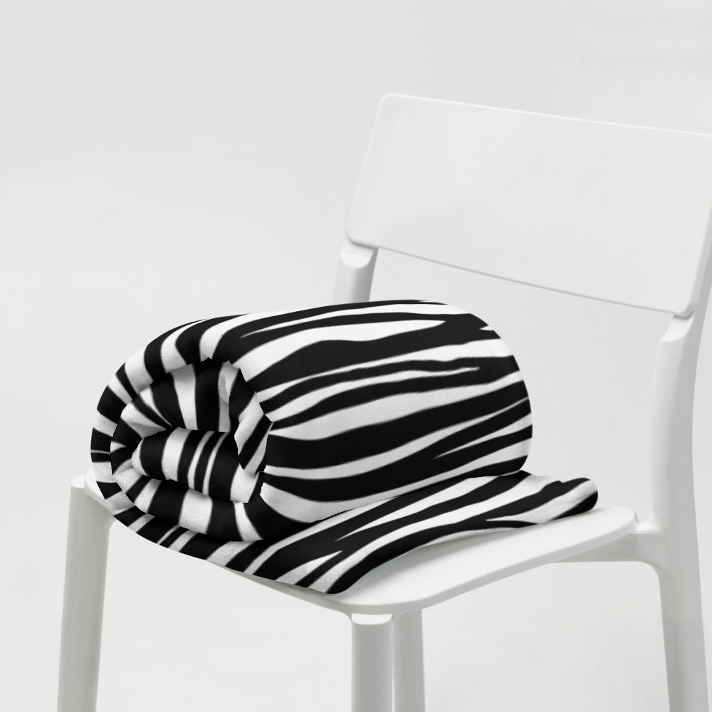 Custom Zebra Print Throw Blanket. Super Soft Throw Blanket. Animal Print Throw Blanket. Unique Custom Gift Blanket