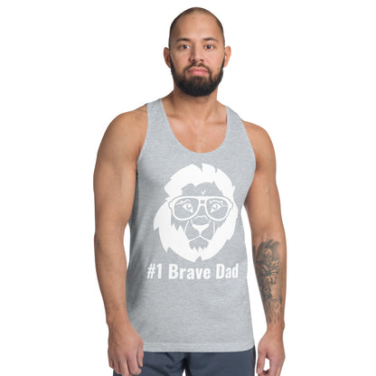 Personalized Classic Tank Top for Dads. #1 Brave Dad Tank Top. Summer Tank Top for Men. Gift for Men- Fathers Day, Birthday, Anniversary, Special Events